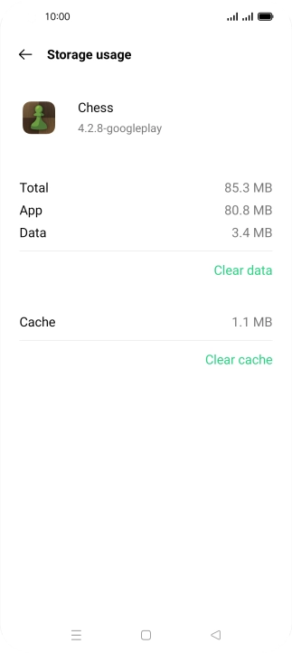 Press Clear cache.