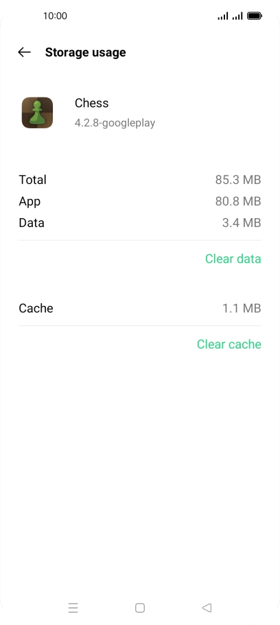 Press Clear cache.