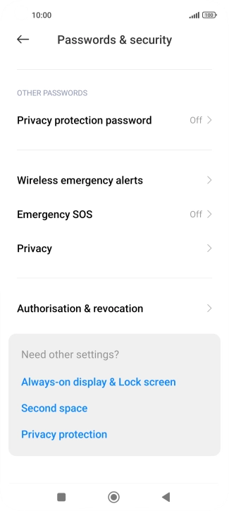 Press Privacy.