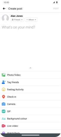 Press the text input field.