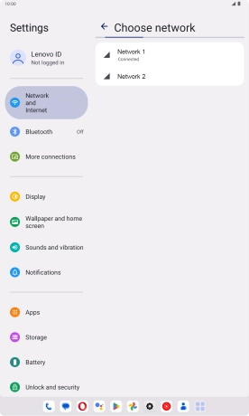 Press the required network.