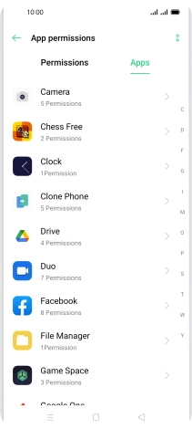 Press the required app.
