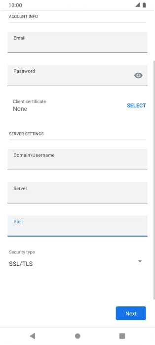 Press the drop down list below 