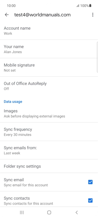 Press Account name and key in the required name.