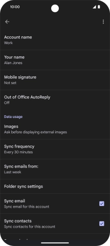 Press Account name and key in the required name.