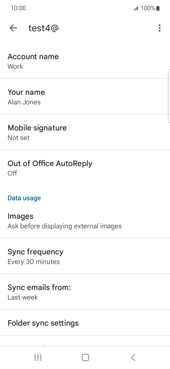 Press Account name and key in the required name.