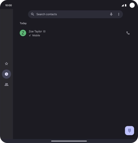 Press and hold the required number.