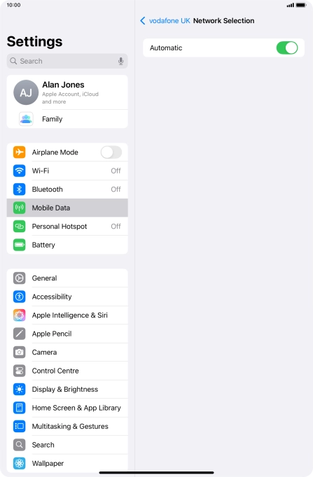 Press the indicator next to 