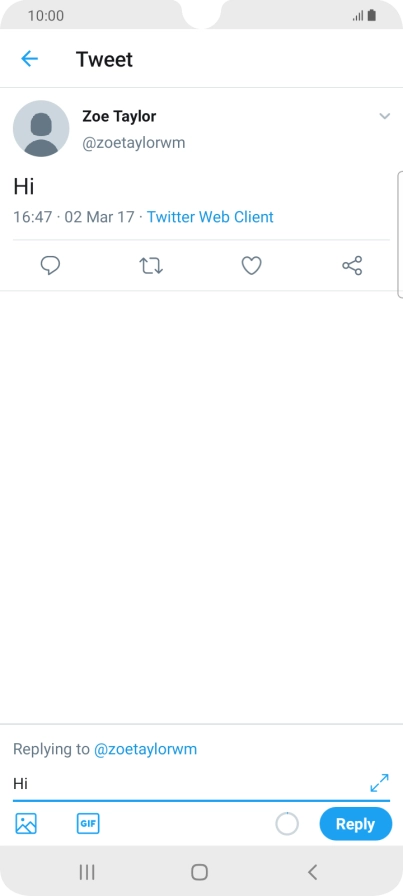 Write your reply and press Reply.