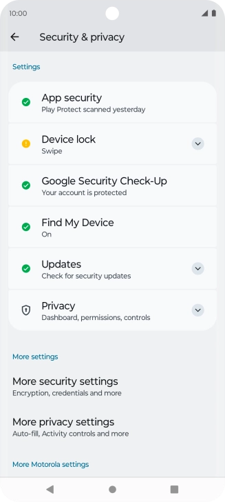 Press Privacy.