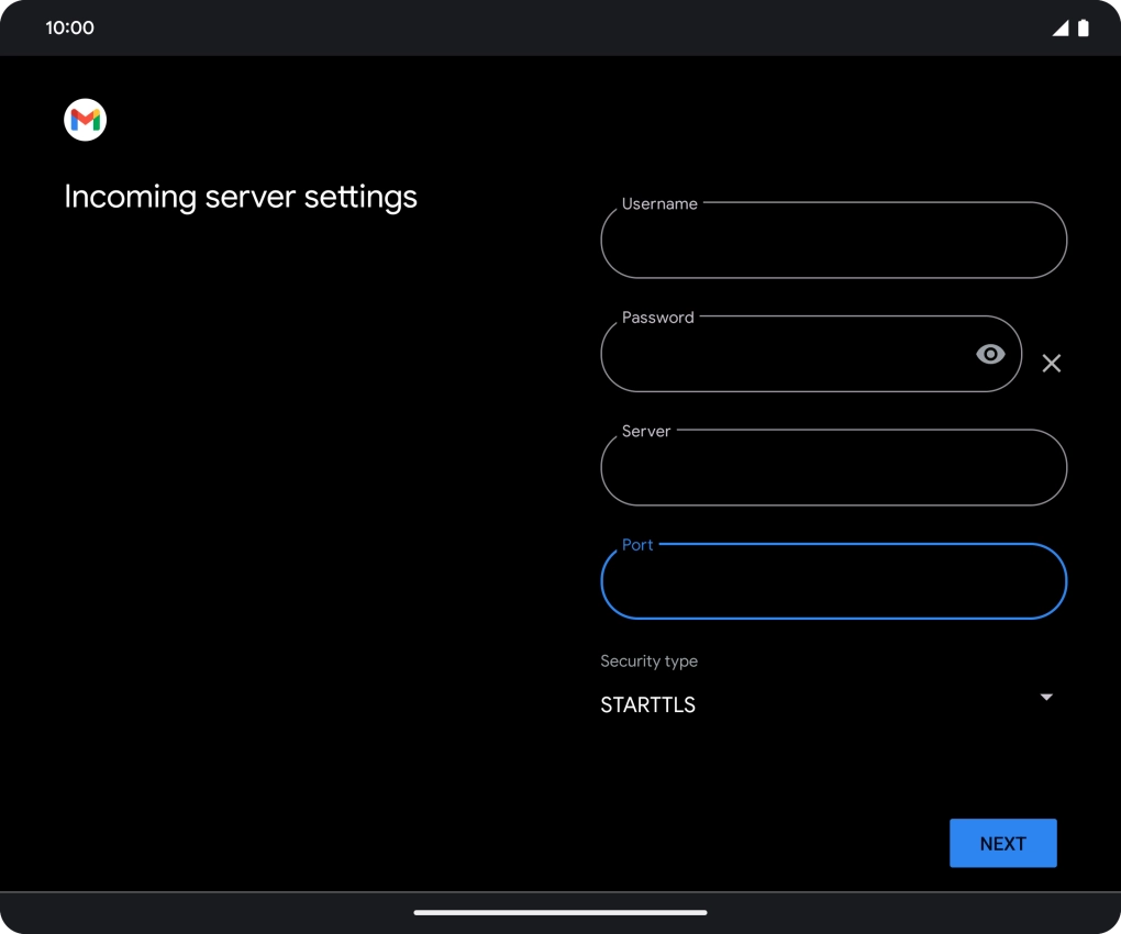 Press the drop down list below 