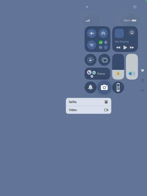 Press and hold the required function to see more actions.