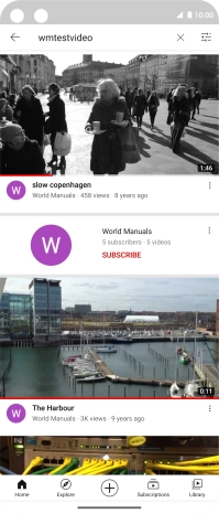 Press the required video clip.