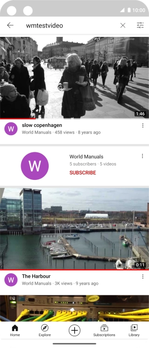 Press the required video clip.
