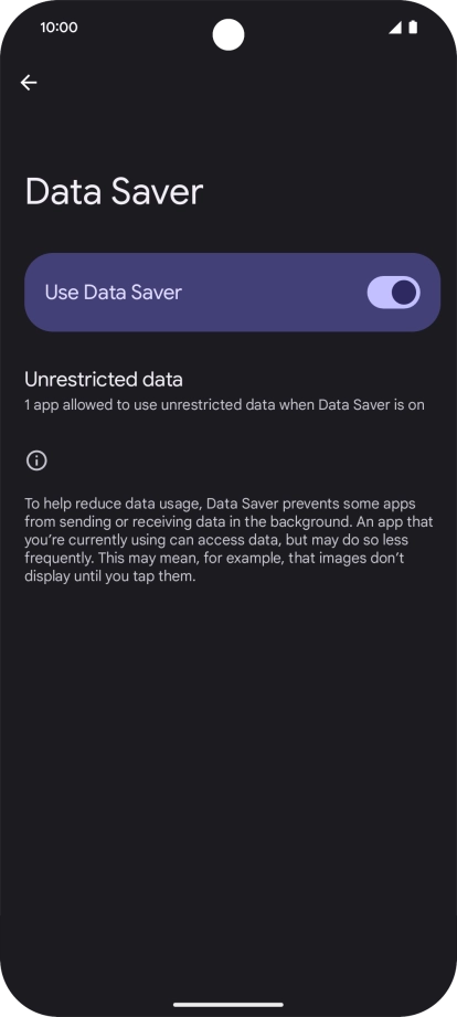 Press Unrestricted data.