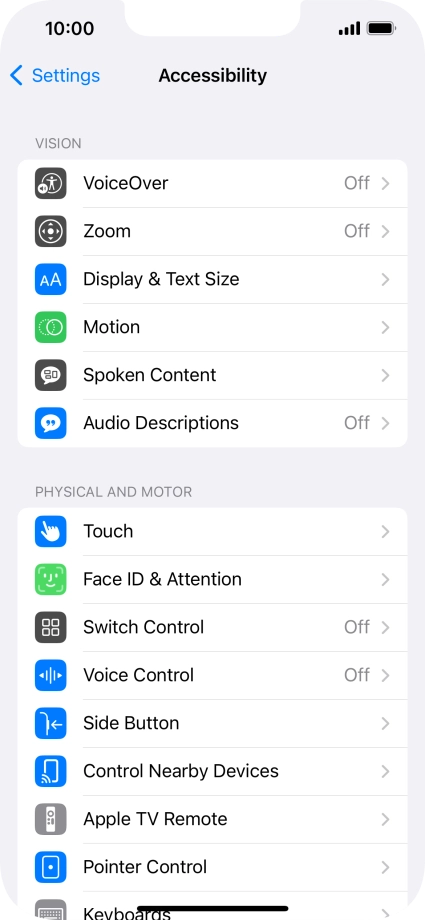 Press Display & Text Size.