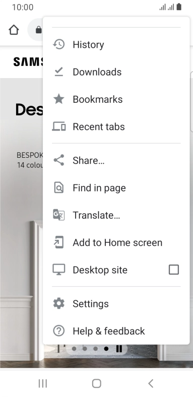 Press Settings.