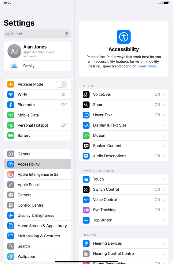 Press Display & Text Size.
