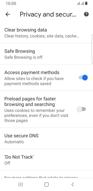 Press Clear browsing data.