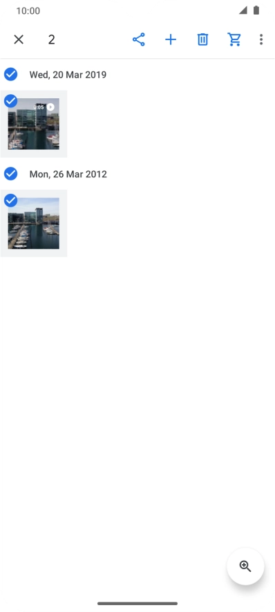 Press the share icon.