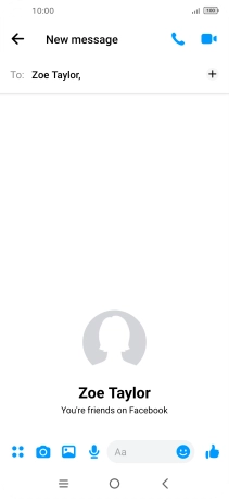 Press the text input field.