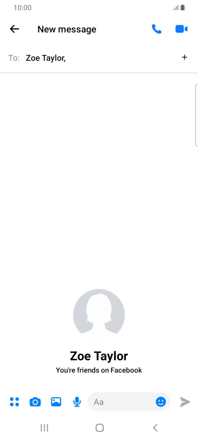 Press the text input field.