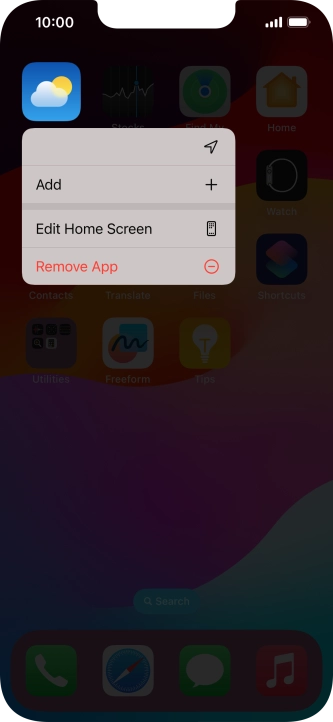 Press Remove App.