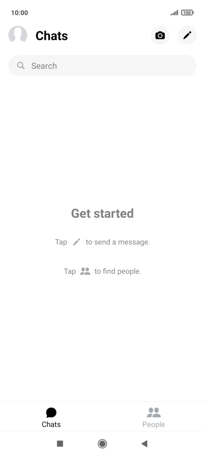Press the new message icon.