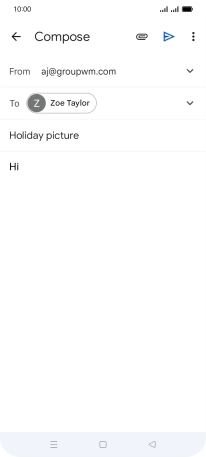 Write the required text and press the send icon.