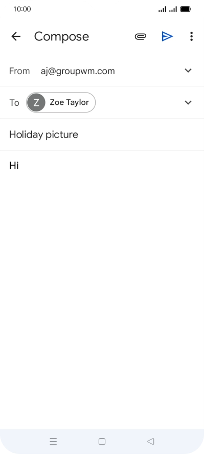 Write the required text and press the send icon.