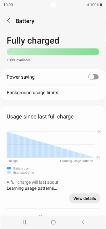 Press Power saving.