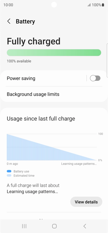 Press Power saving.