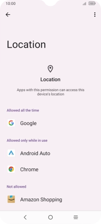 Press the required app.