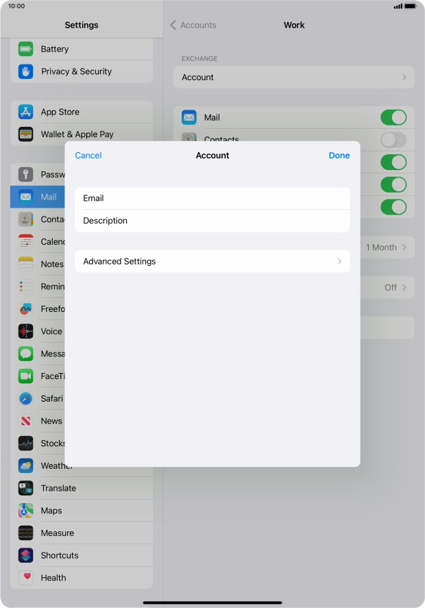 Press Advanced Settings.