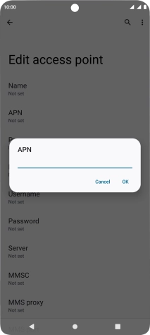 Key in wap.vodafone.co.uk and press OK.