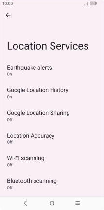 Press Location Accuracy.