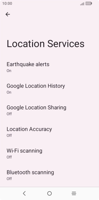 Press Location Accuracy.