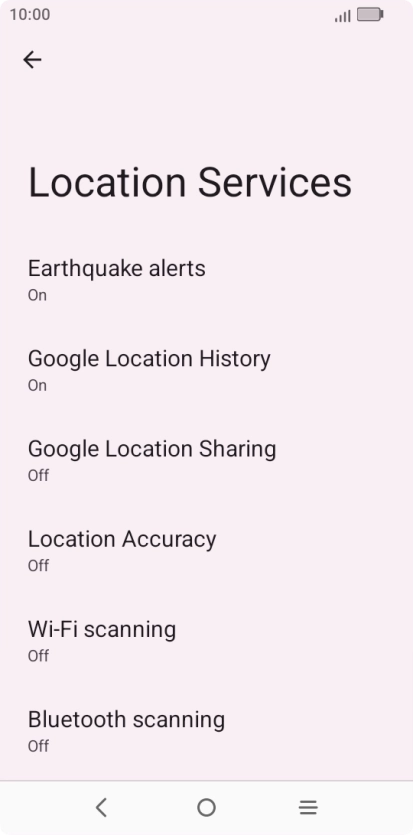 Press Location Accuracy.
