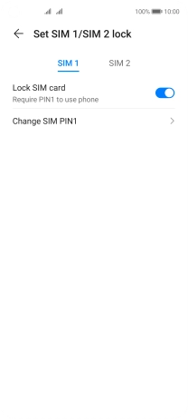 Press the required SIM.