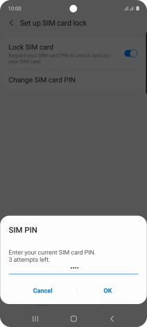 Key in your current PIN and press OK.