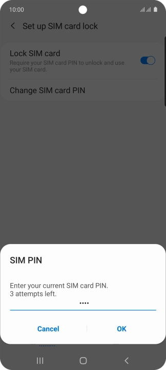 Key in your current PIN and press OK.