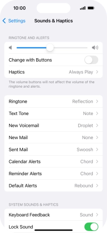 Press Text Tone.