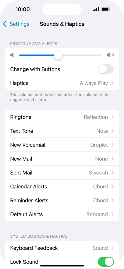 Press Text Tone.