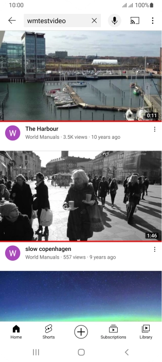 Press the required video clip.