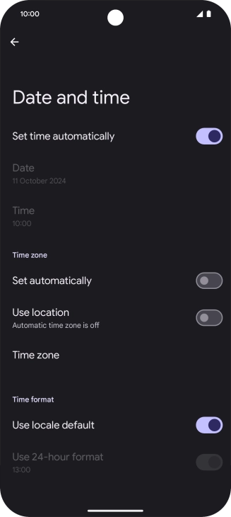 Press the indicator next to 