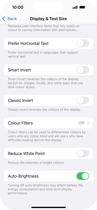 Press the indicator next to 
