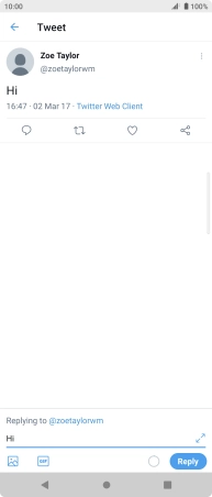 Write your reply and press Reply.