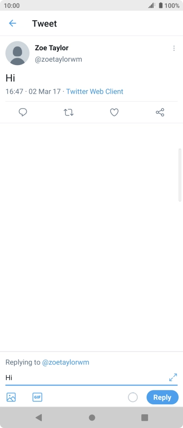 Write your reply and press Reply.