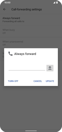 Press TURN OFF.