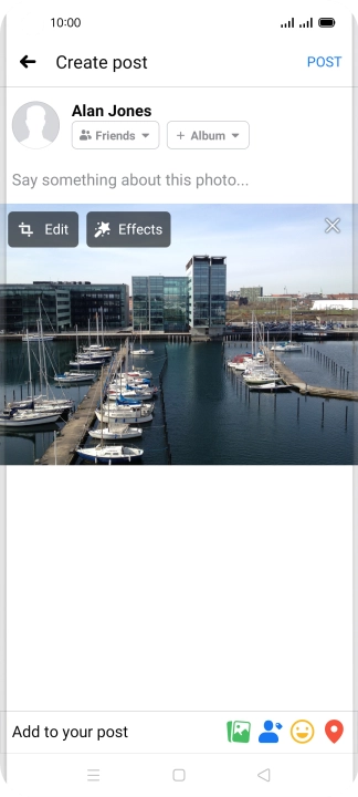 Press the text input field and key in the required text.